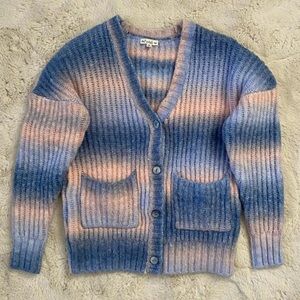 For Love And Lemons Blue and Pink Striped Cardigan